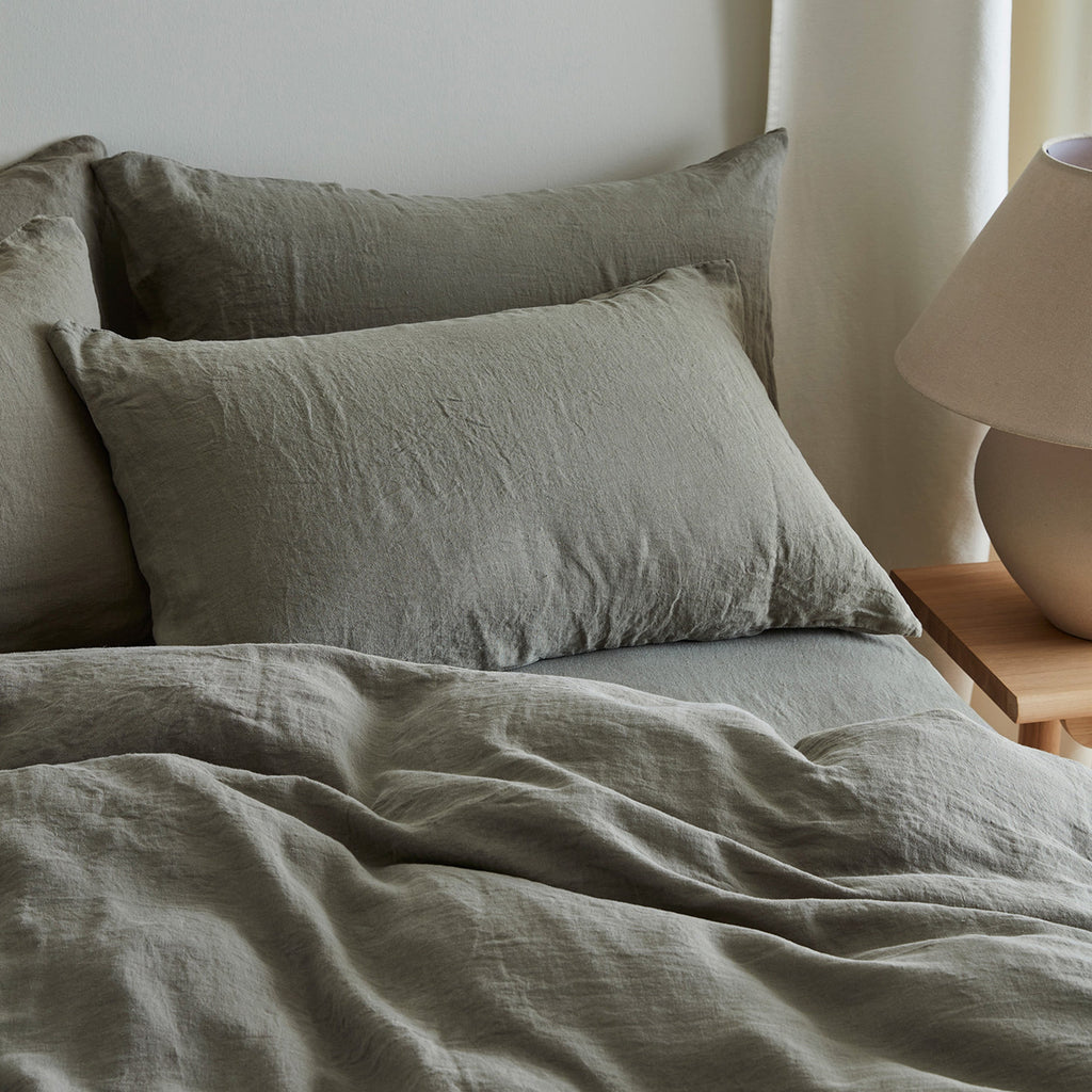Linen Bedding Bundle - Moss