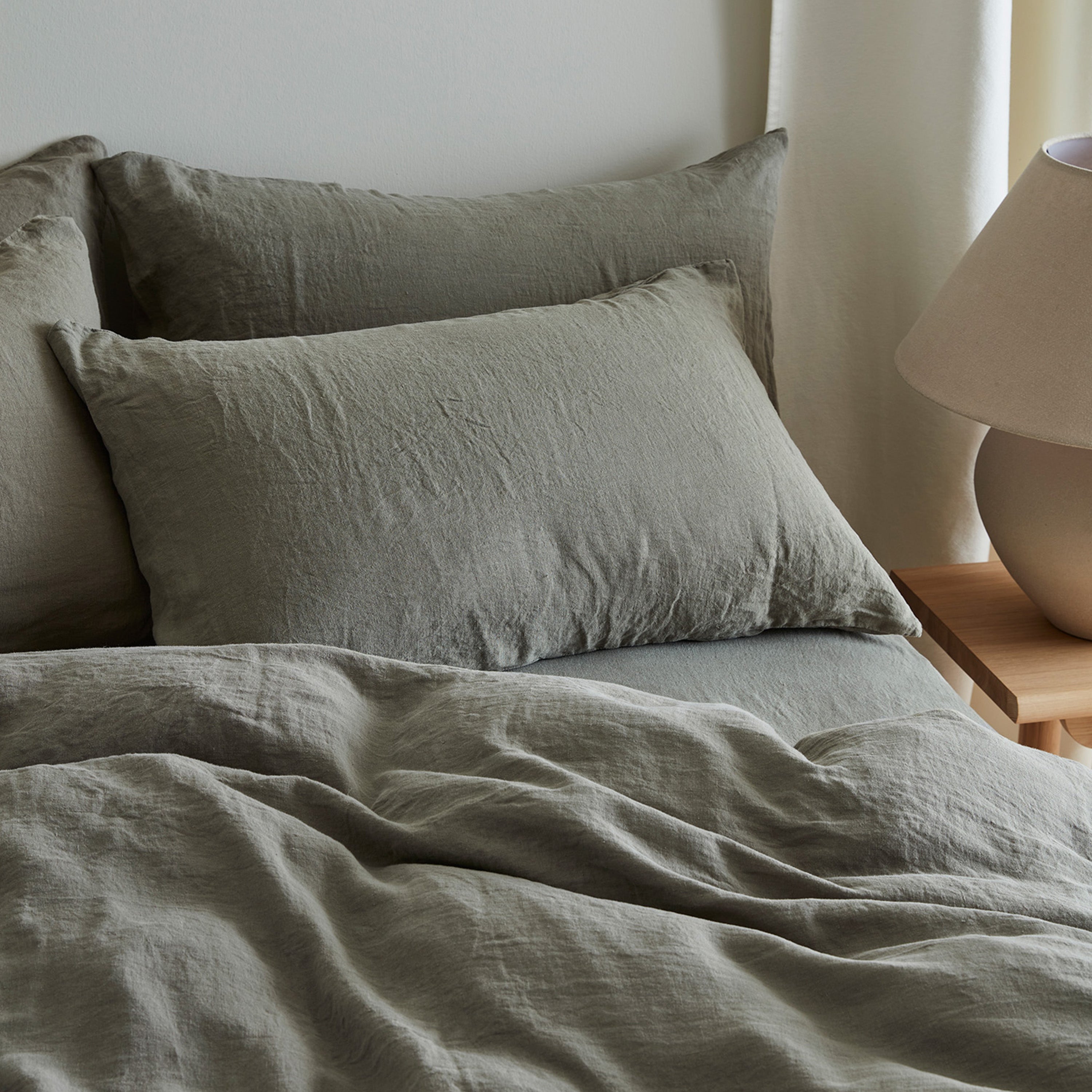 Linen Bedding Bundle - Moss