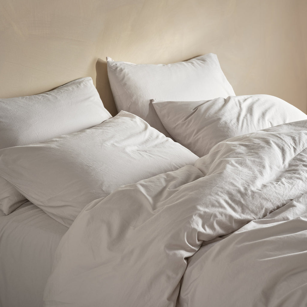 Relaxed Cotton Duvet Cover - Clay