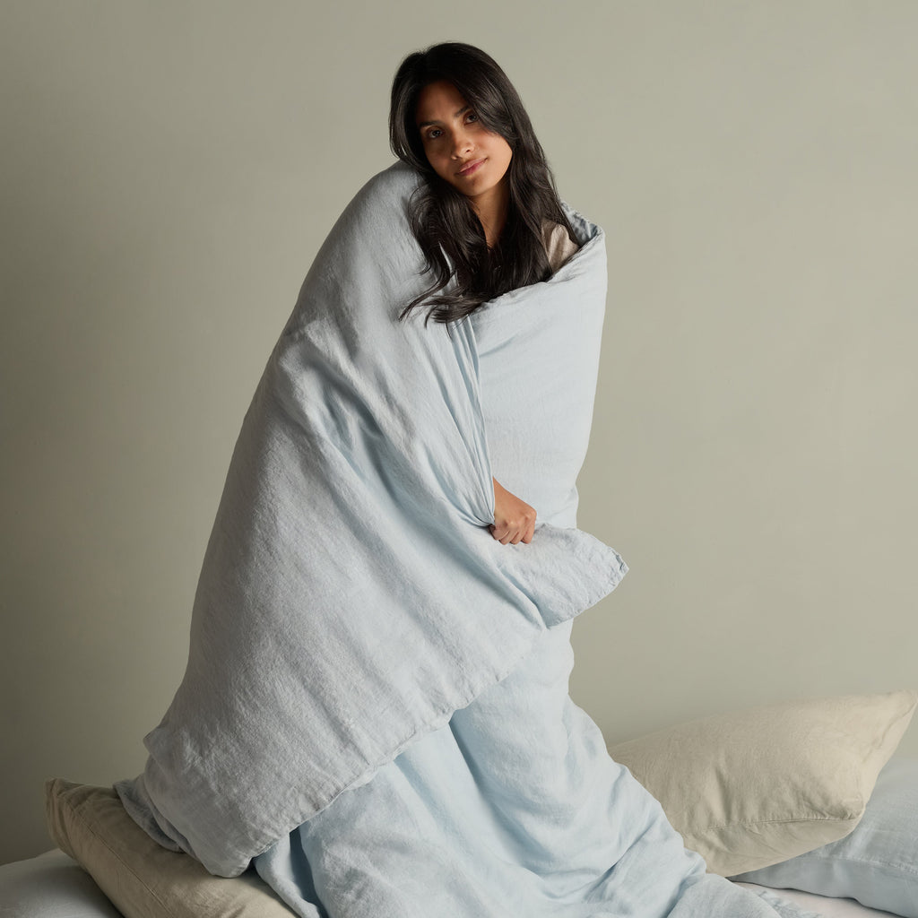 Linen Duvet Cover - Sky