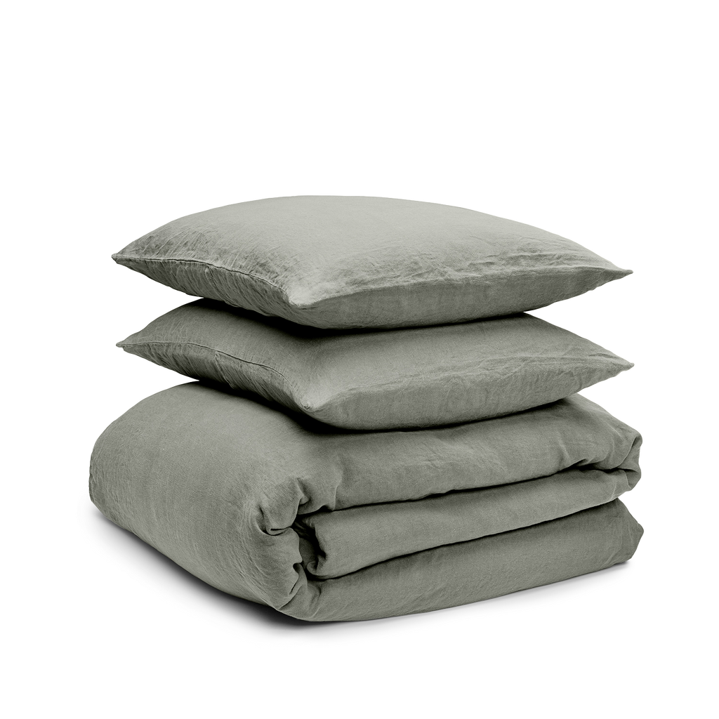 Linen Bedding Bundle - Moss