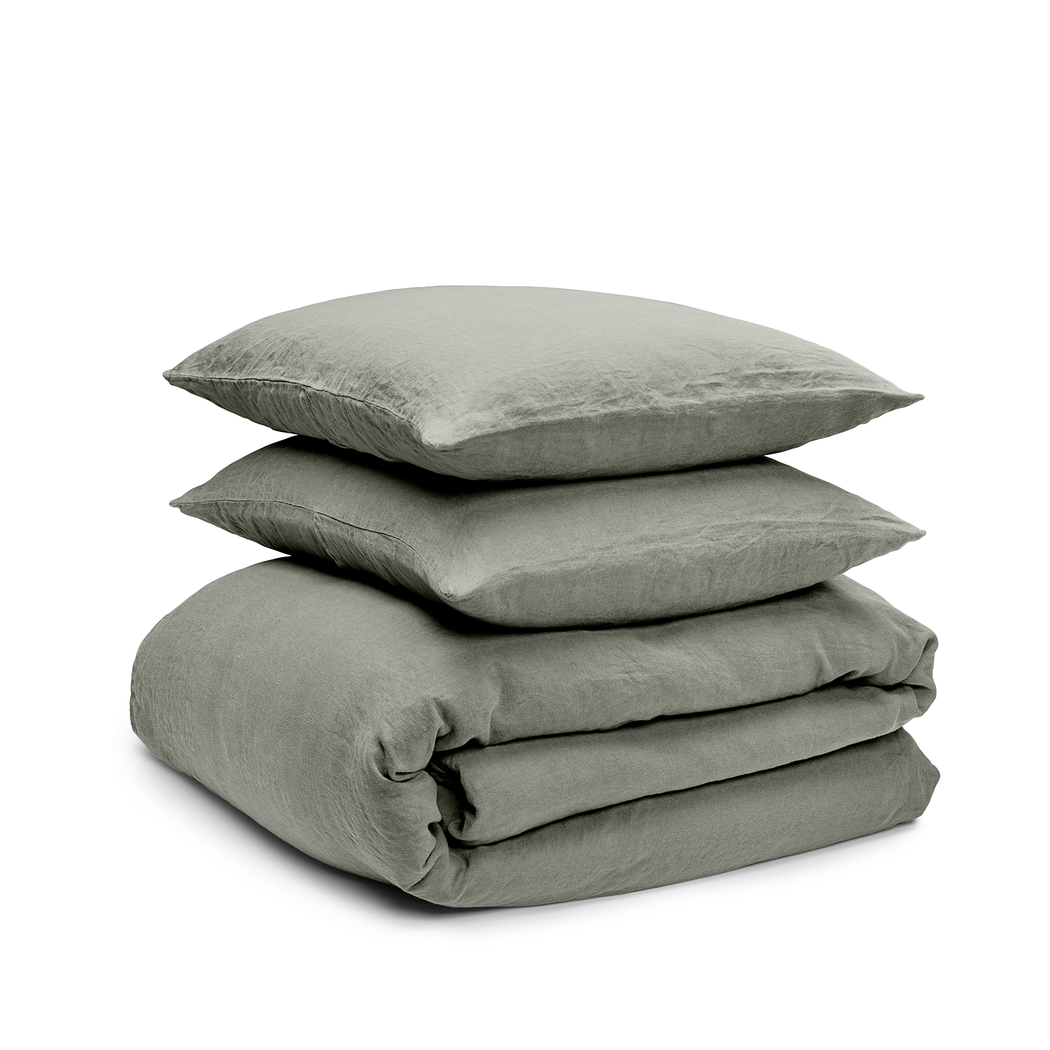 Linen Bedding Bundle - Moss