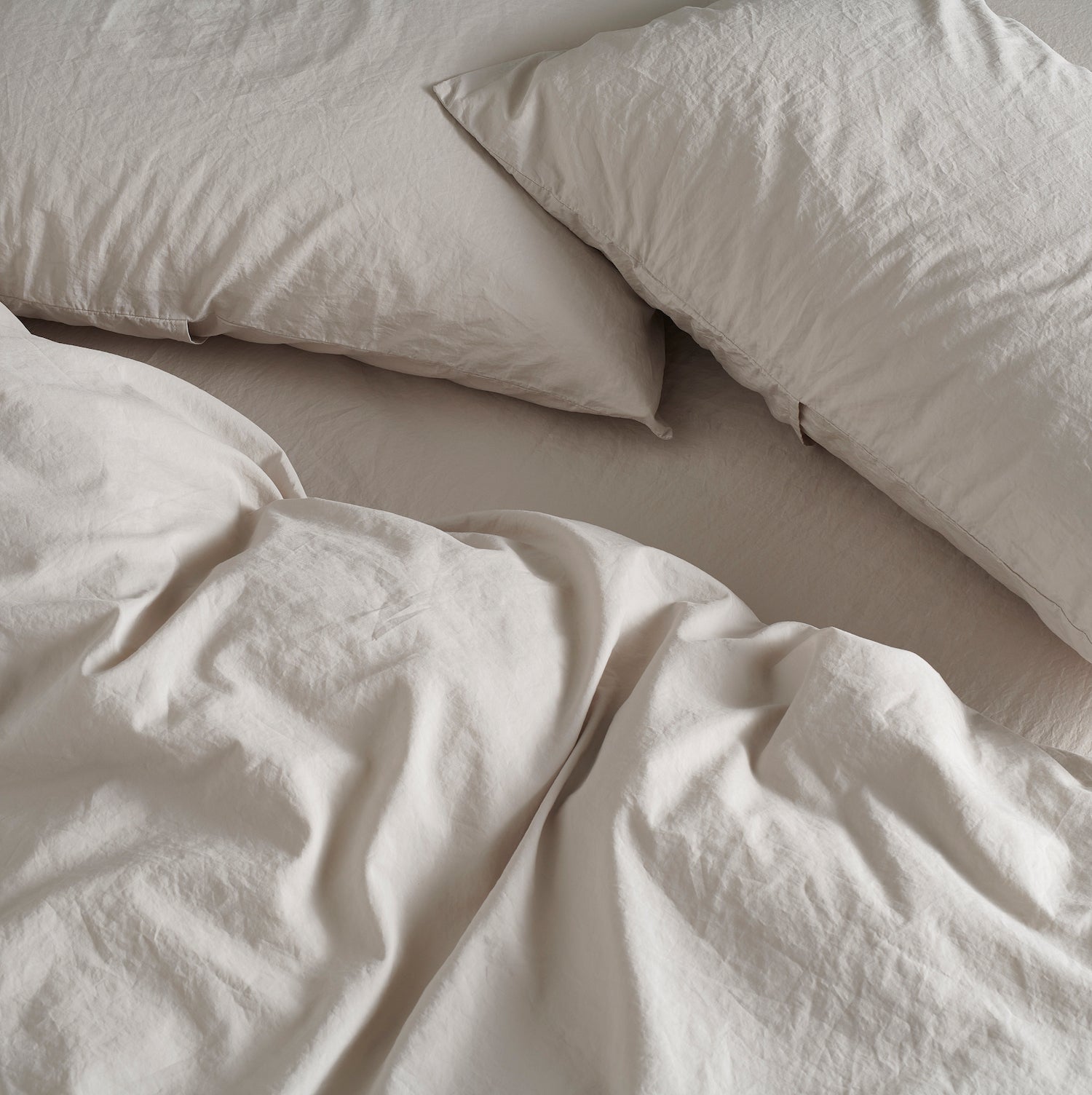 Relaxed Cotton Duvet Cover - Clay