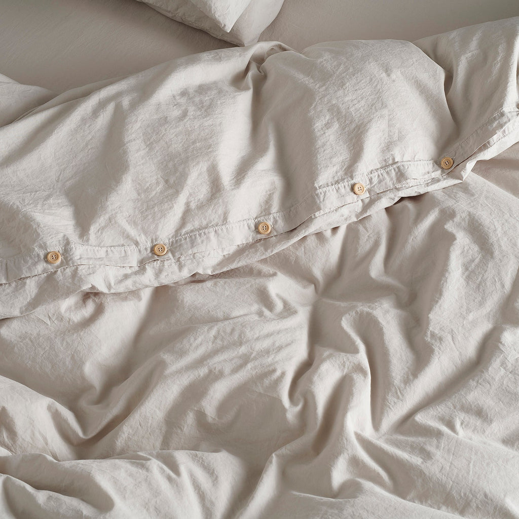 Relaxed Cotton Duvet Cover - Clay