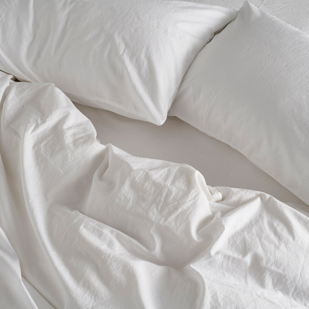 Relaxed Cotton Bedding Bundle - Snow