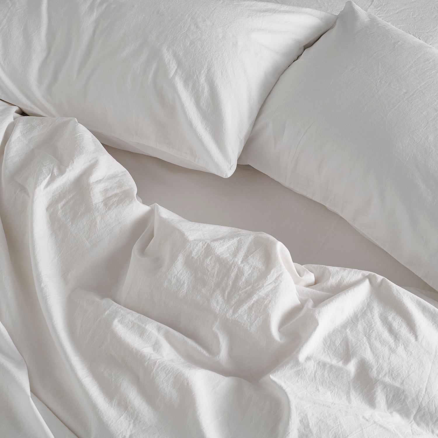 Relaxed Cotton Bedding Bundle - Snow