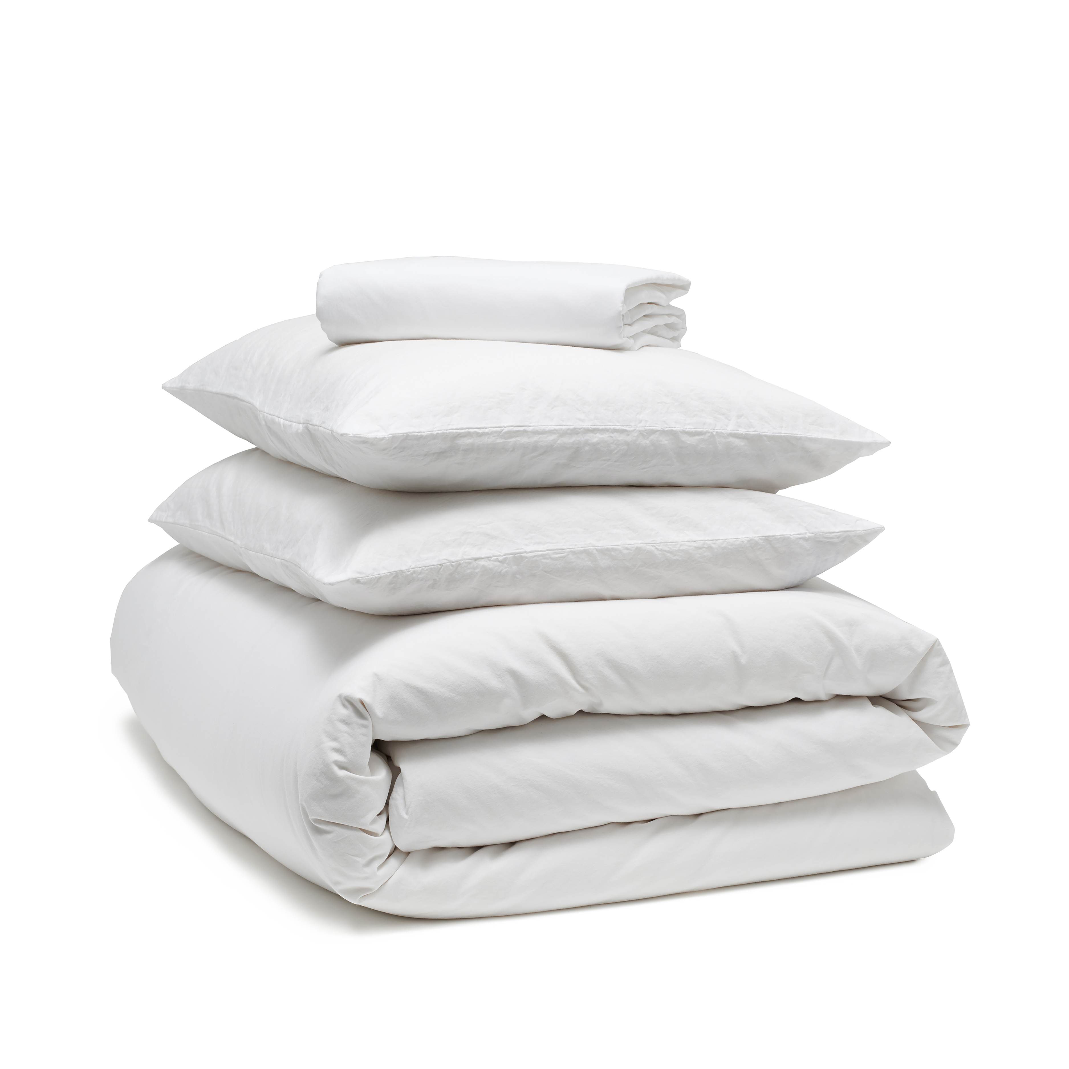Relaxed Cotton Bedding Bundle - Snow