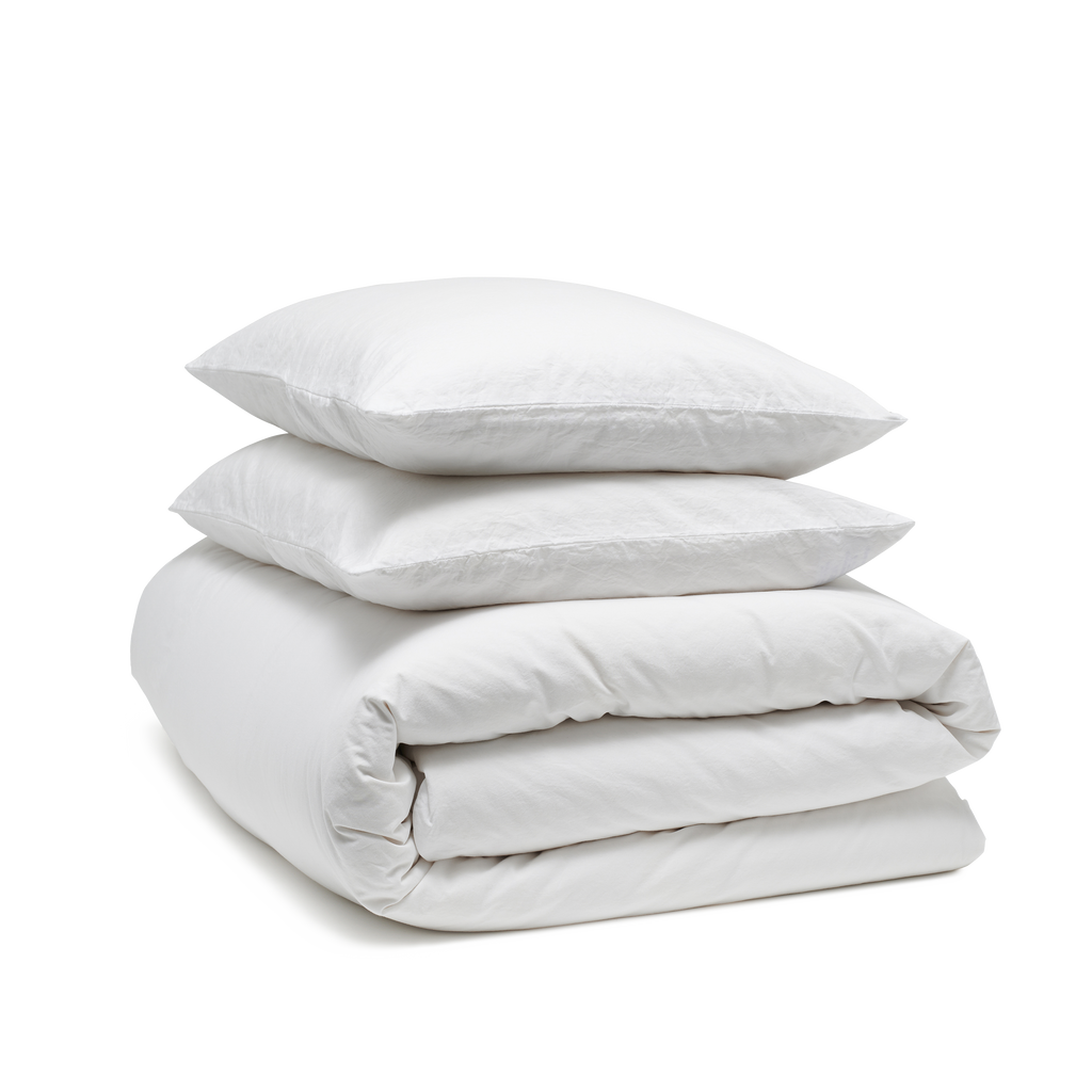 Relaxed Cotton Bedding Bundle - Snow