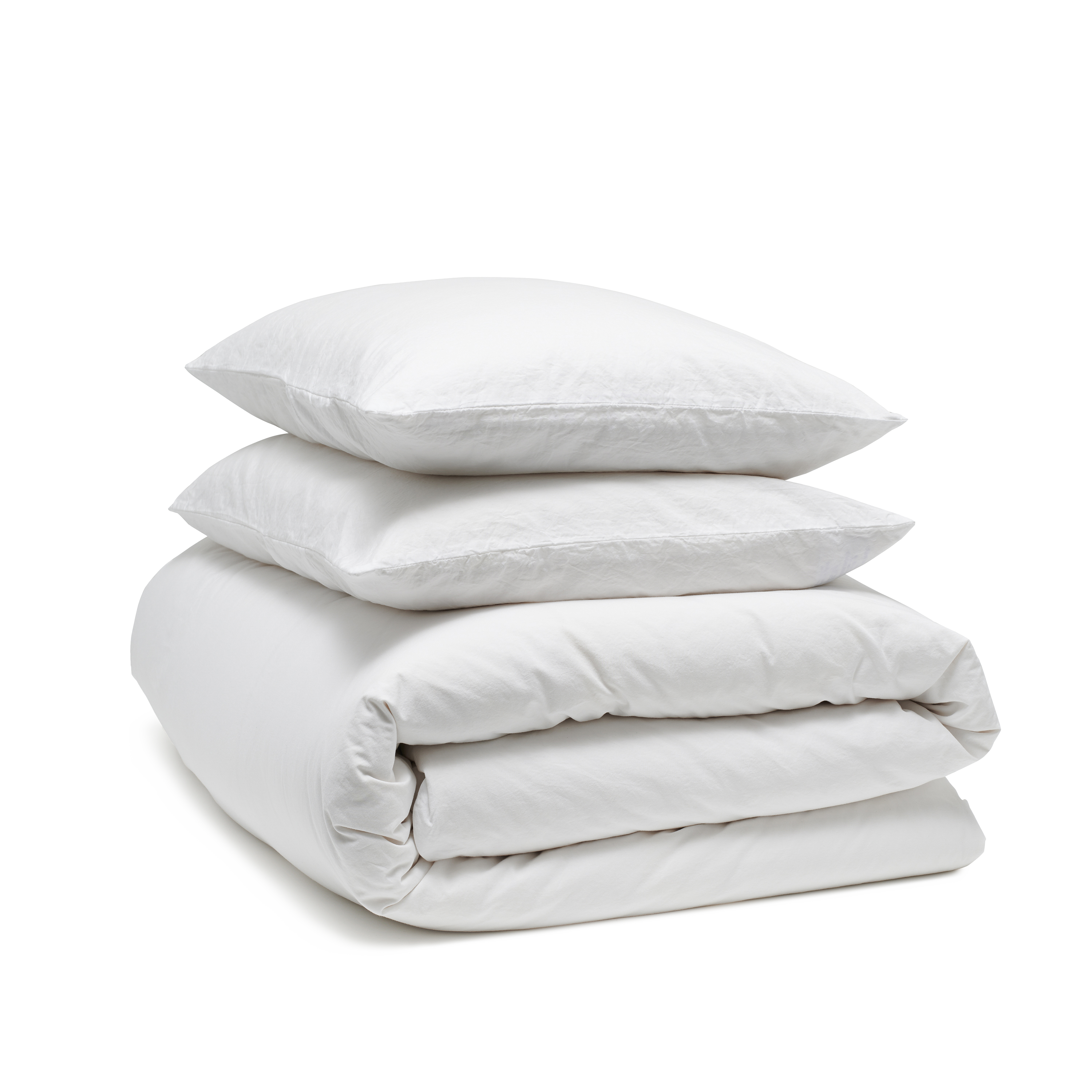 Relaxed Cotton Bedding Bundle - Snow